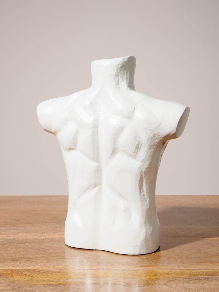 Sculpture buste blanc en aluminium - 4