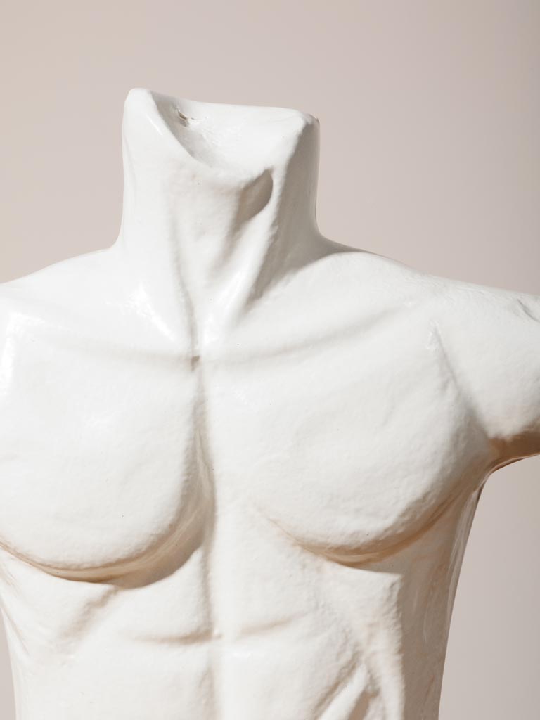 Sculpture buste blanc en aluminium - 6