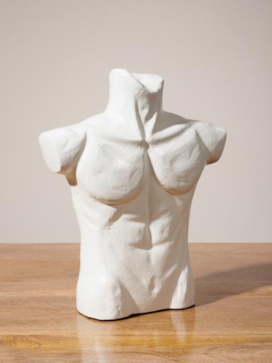 Sculpture buste blanc en aluminium