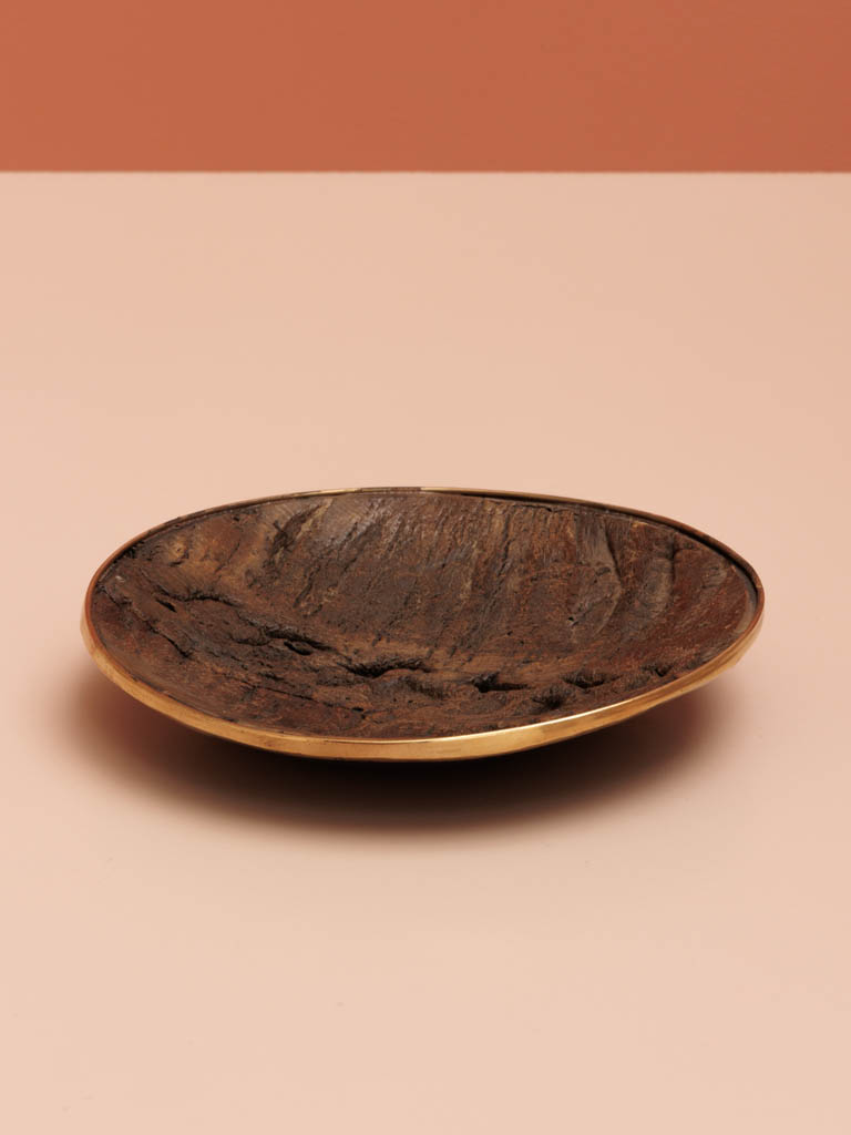 Small round dish woodprint - 1