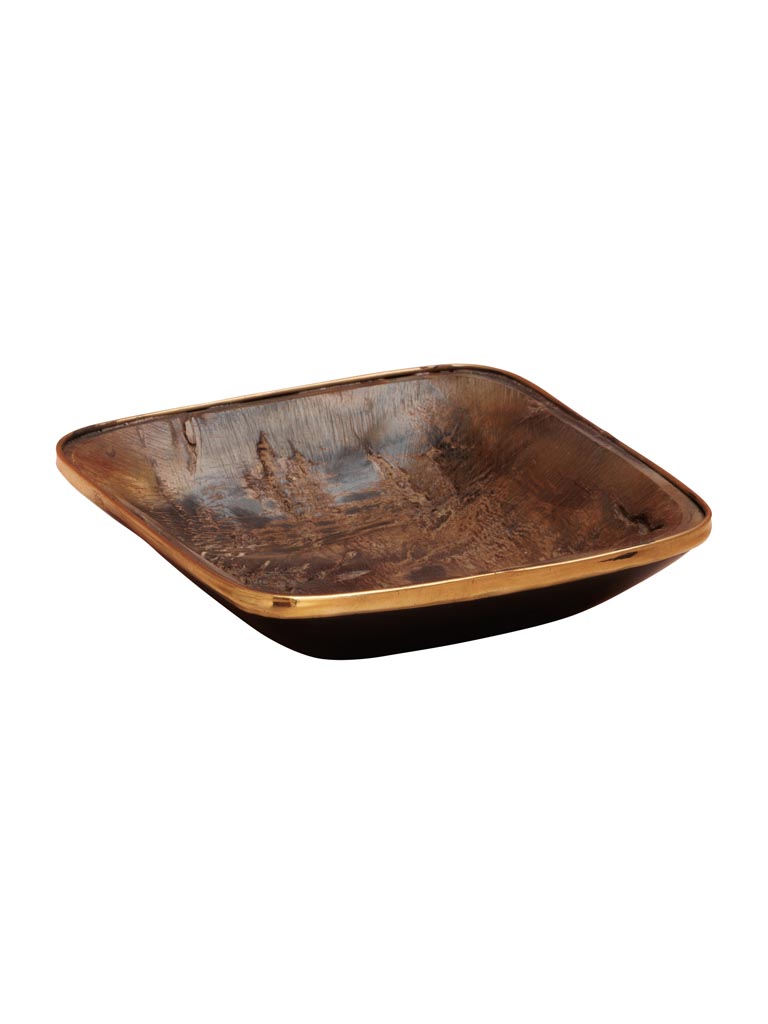 Small square dish woodprint - 2