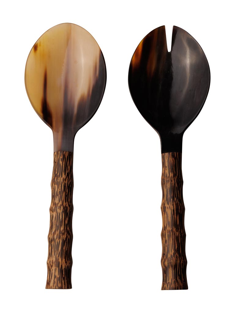 S/2  salad servers horn style - 2