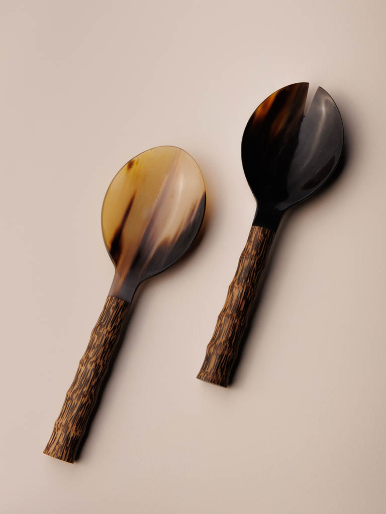 S/2  salad servers horn style - 1