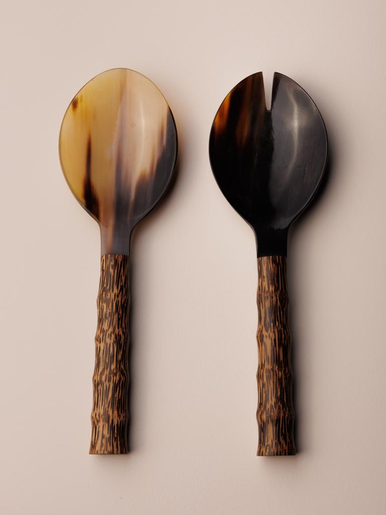 S/2  salad servers horn style - 3