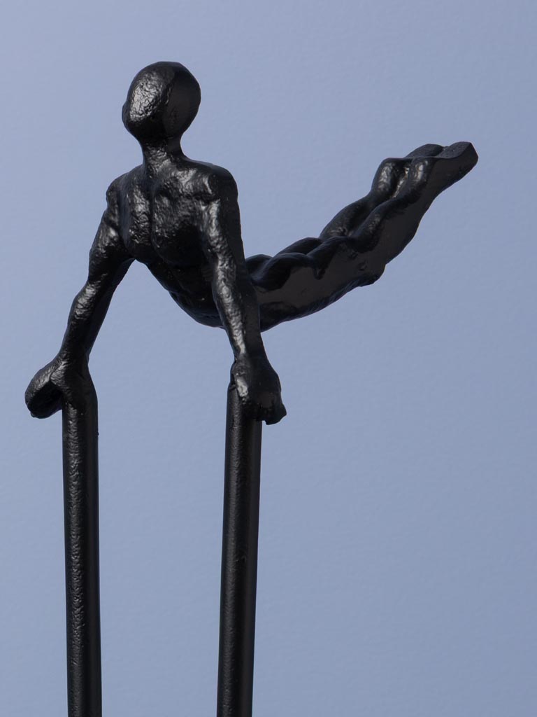 Gymnaste noir tête en haut - 4