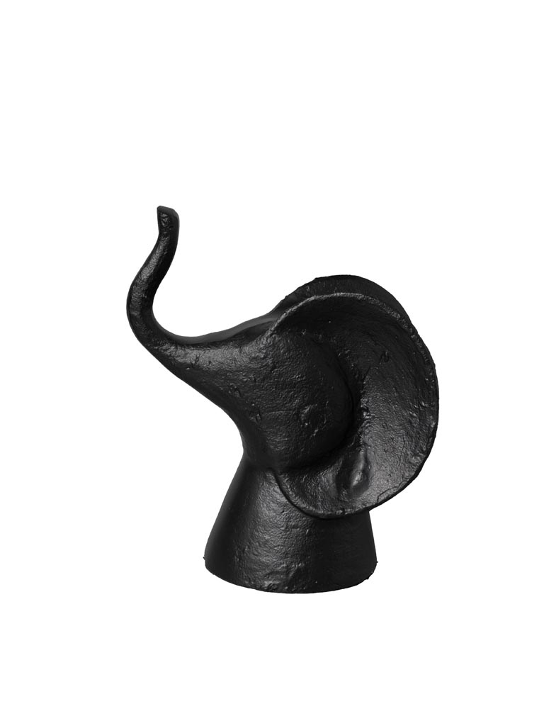 Tête d'éléphant décorative noire - 2