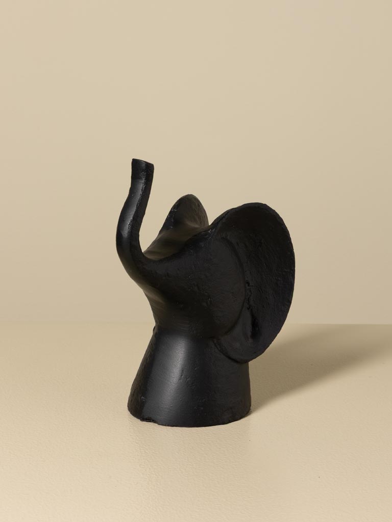 Tête d'éléphant décorative noire - 3