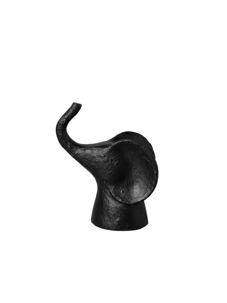 Petite tête d'éléphant décorative noire - 2