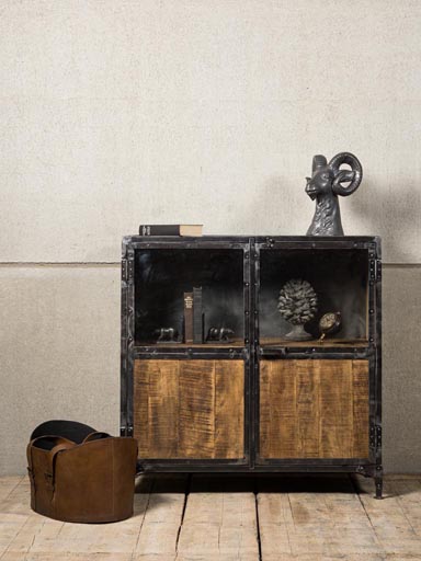 Sideboard 2 doors Revol mango and iron