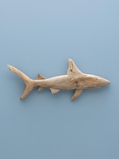 Wall mango wood shark