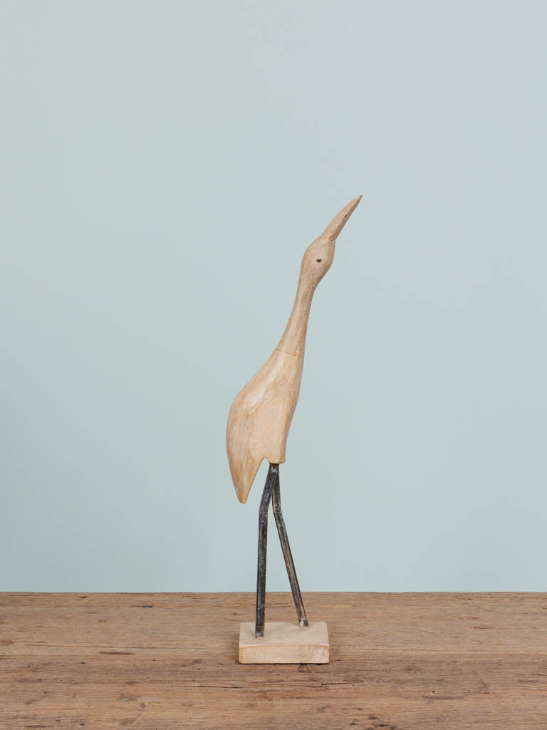 Wooden bird on base - 1