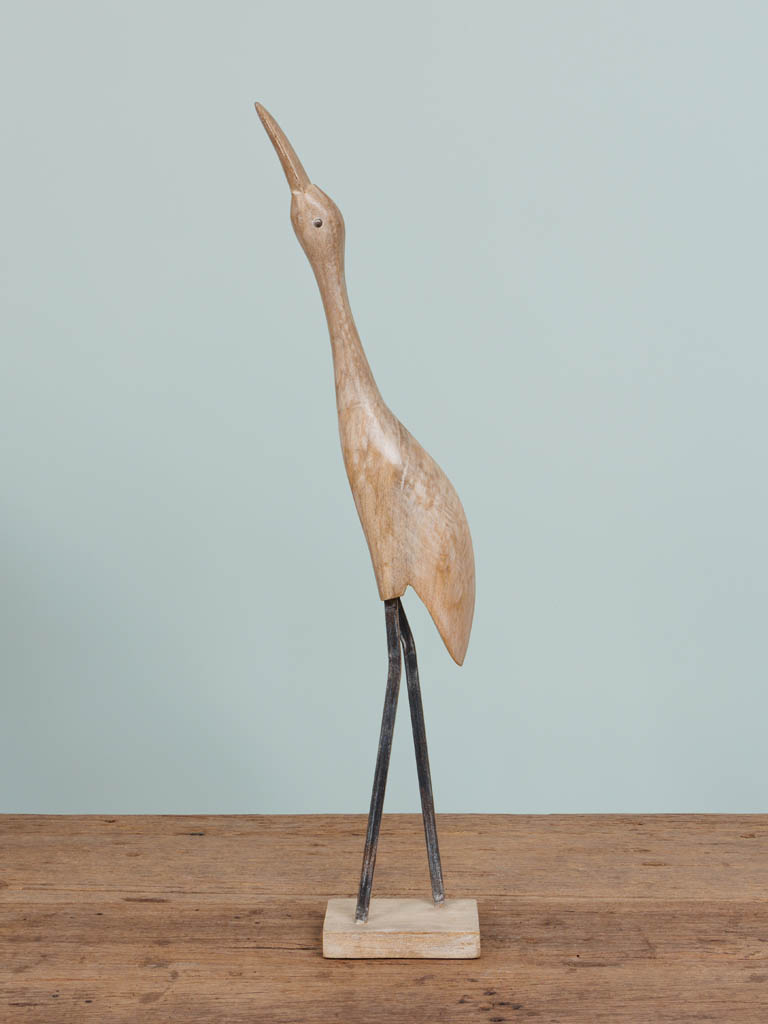 Large wooden bird on base - 1