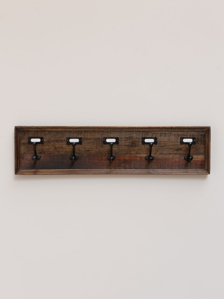 Wall coat rack 5 hooks College - 1