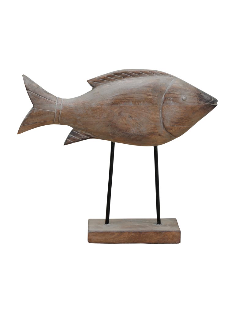 Wooden fish on base - 2