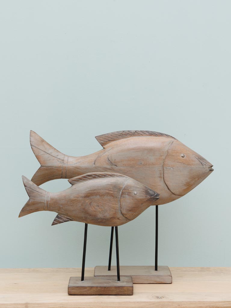 Wooden fish on base - 4