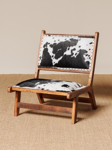 Armchair Cheyenne dark cowhide