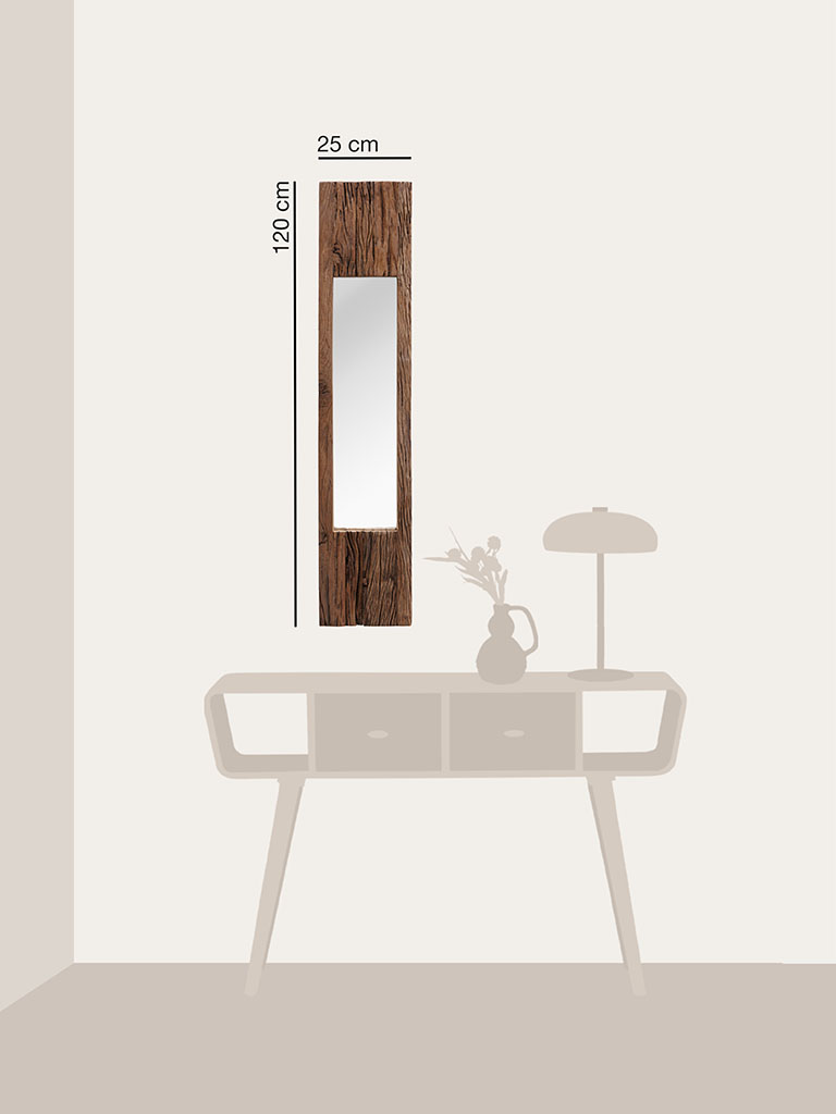 Reclaimed wood mirror Cheyenne - 4