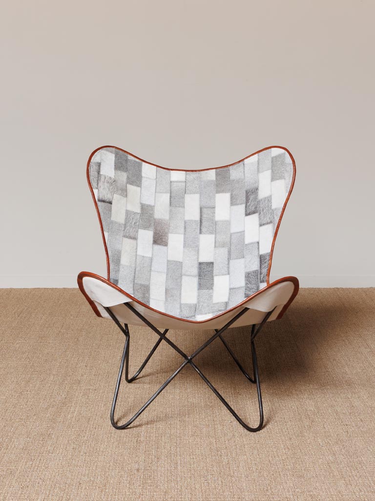 Fauteuil papillon patchwork Aubrac - 4