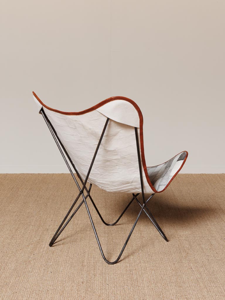 Fauteuil papillon patchwork Aubrac - 5