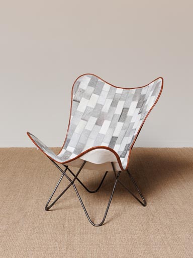 Fauteuil papillon patchwork Aubrac