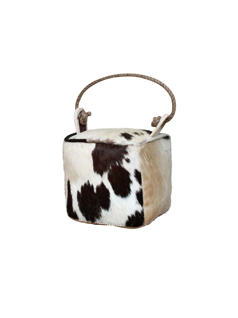 Cow hair square door stopper - 2