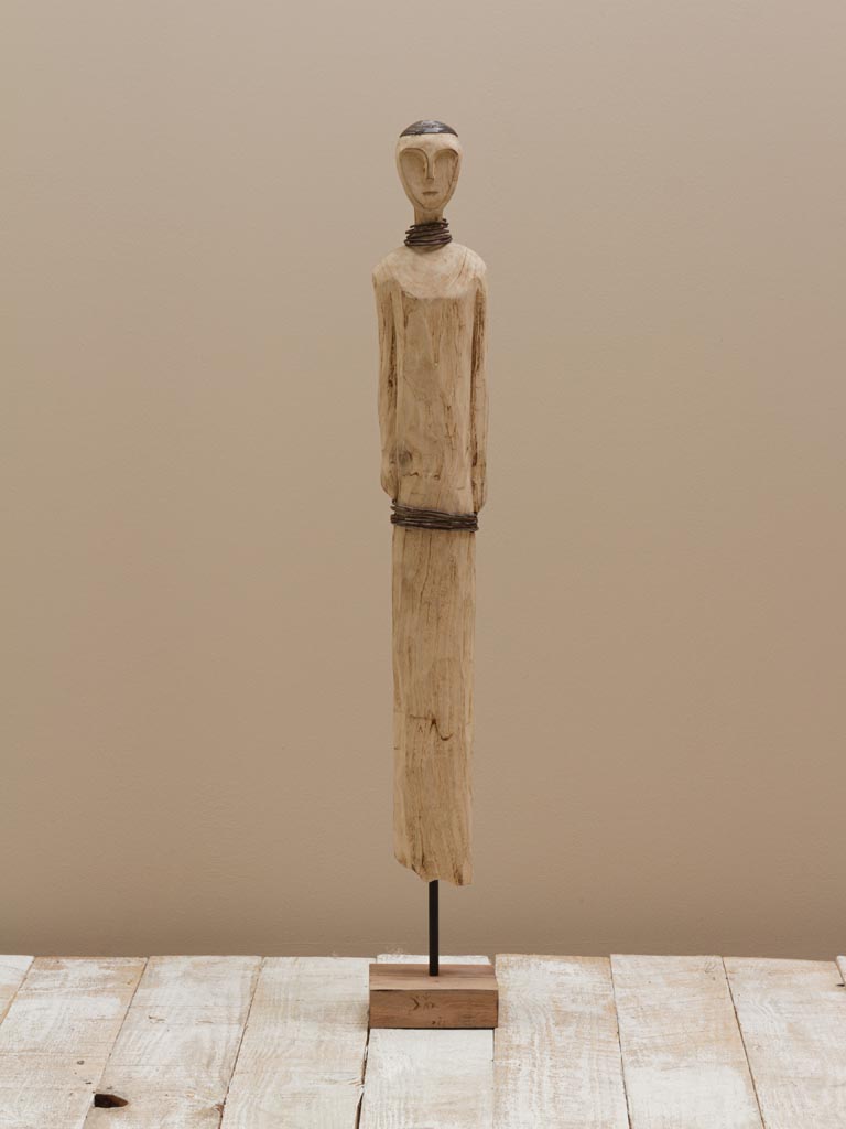 Personnage masculin bois sculpté Tribu - 1