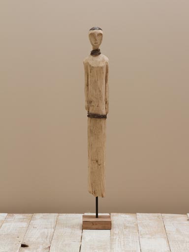 Personnage masculin bois sculpté Tribu