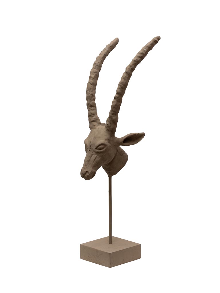 Gazelle head black patina - 3