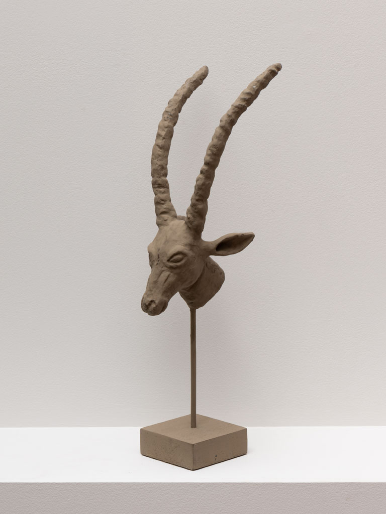 Gazelle head black patina - 1