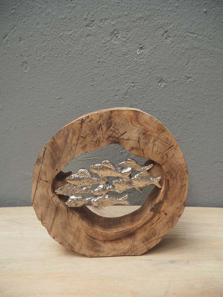 Déco rondin & banc de poissons - 1