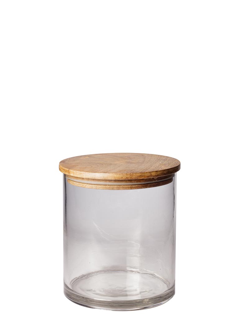 Airtight jar with flat wooden lid - 2