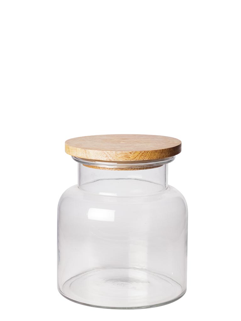 Airtight jar with flat wooden lid - 2