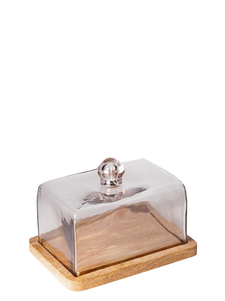 Square tray with glass cover - 2