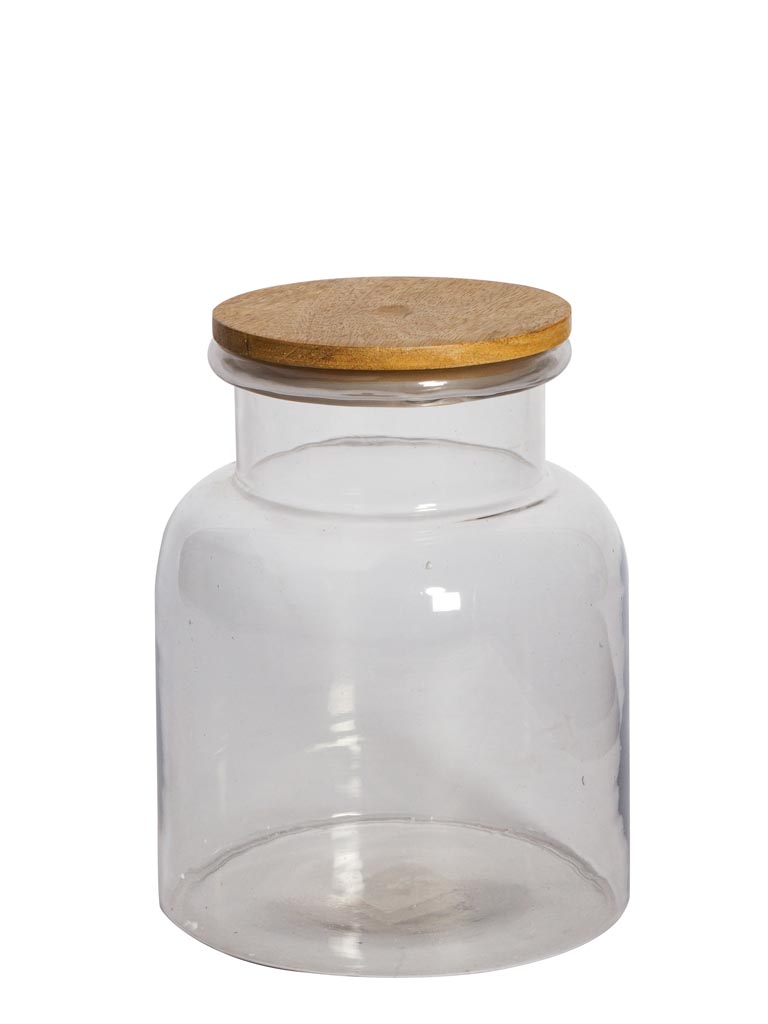 Airtight jar with flat wooden lid - 2