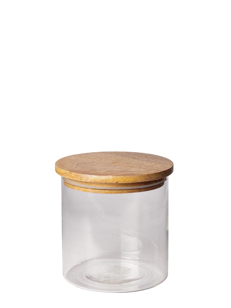 Airtight jar with flat wooden lid - 2