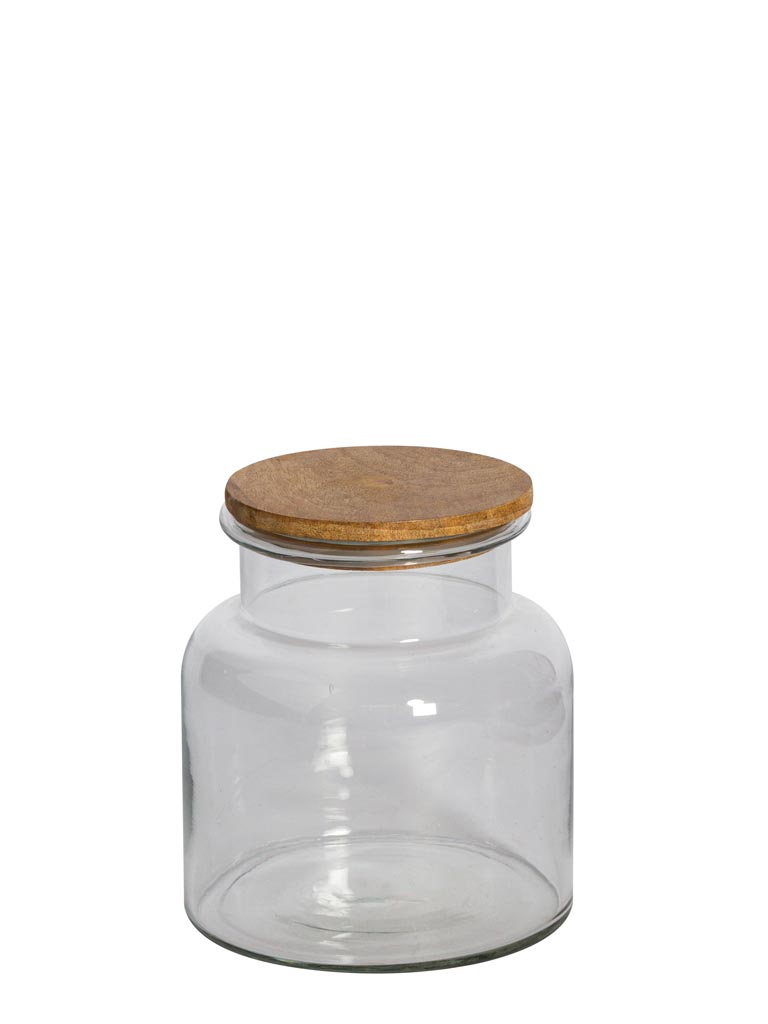 Airtight jar with flat wooden lid - 2