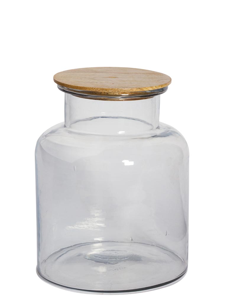 Airtight jar with flat wooden lid - 2