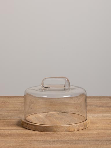 Round tray with glass cover Artisan