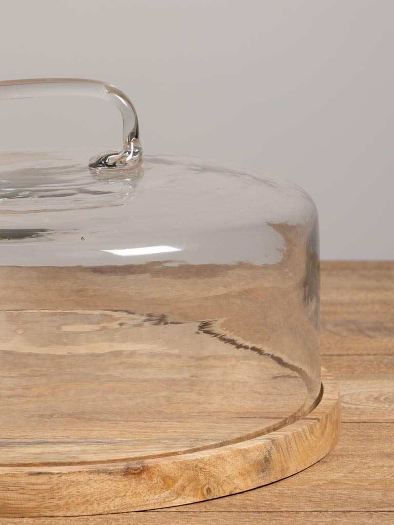 Large round tray with glass cover Artisan - 3