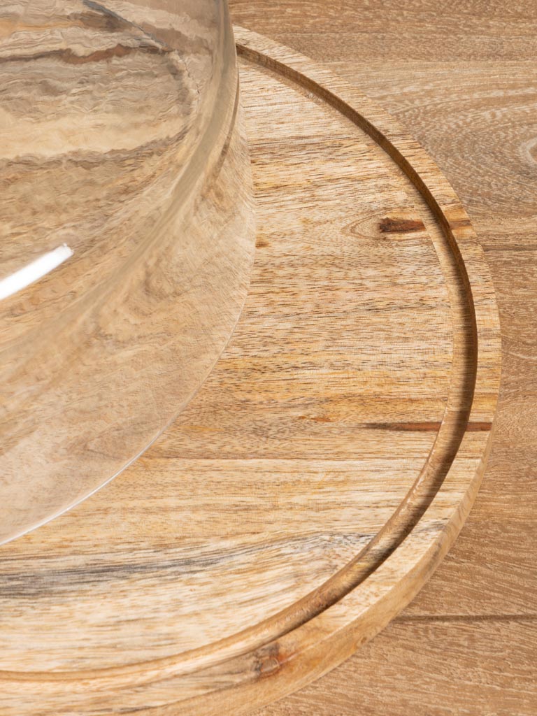 Large round tray with glass cover Artisan - 5