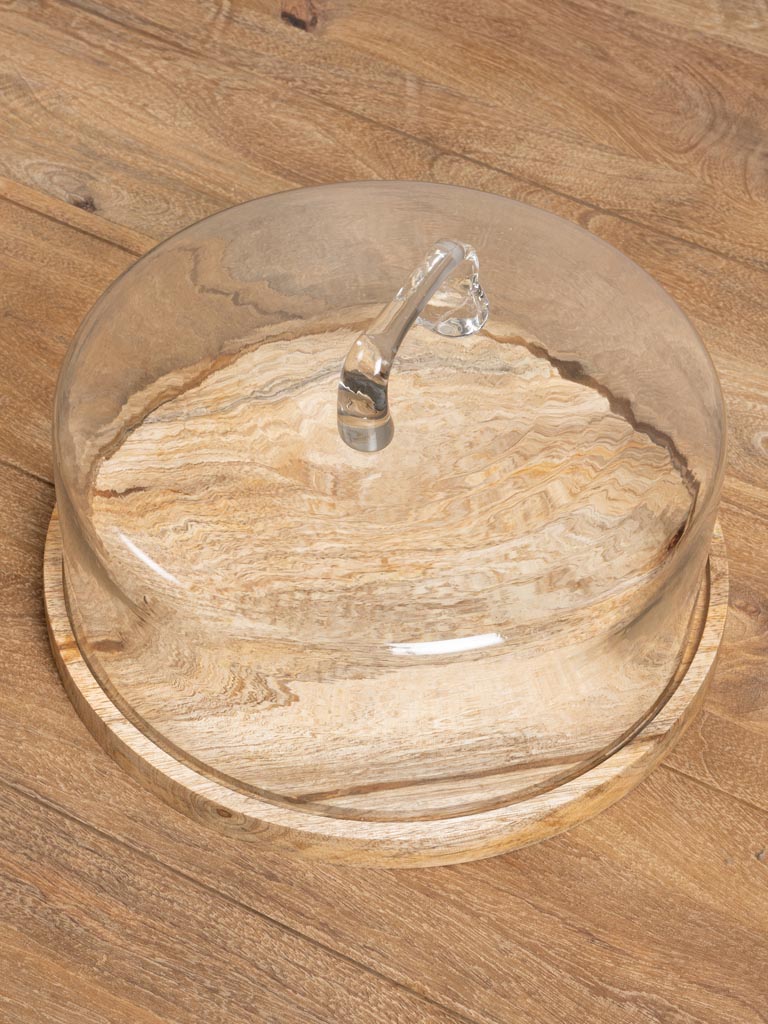 Large round tray with glass cover Artisan - 4
