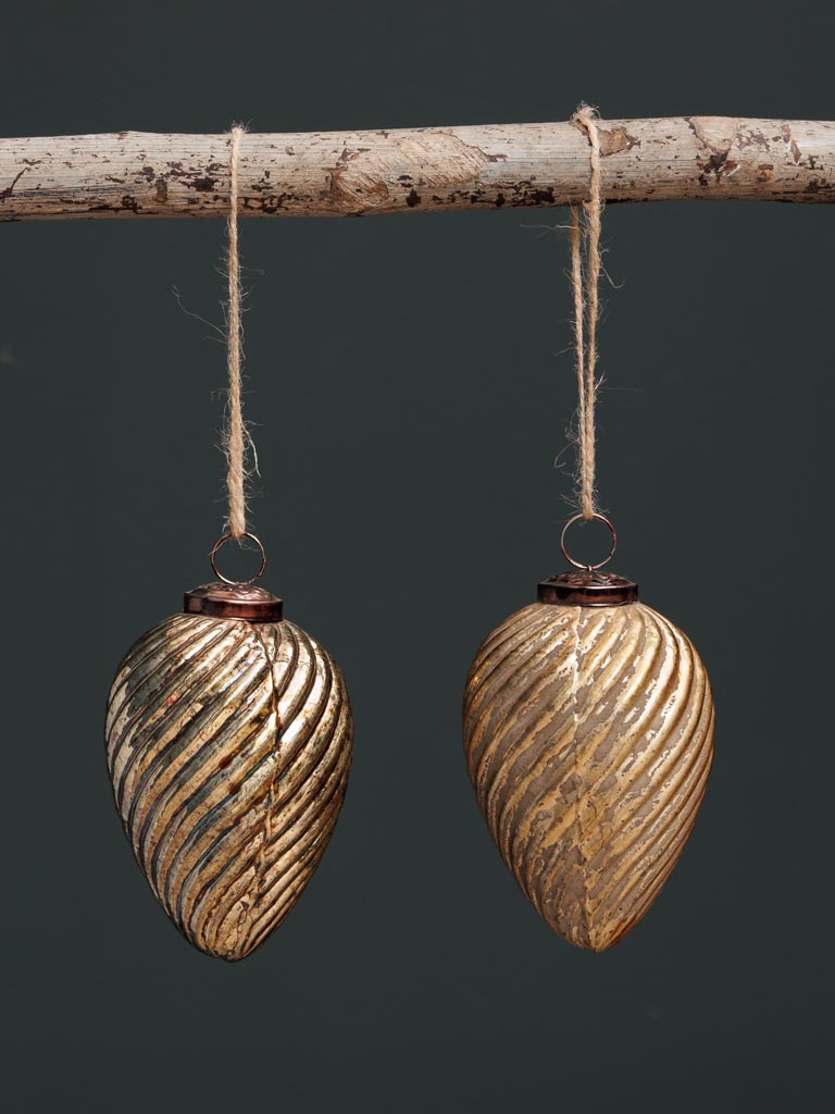S/2 golden Xmas ball Spiral - 1