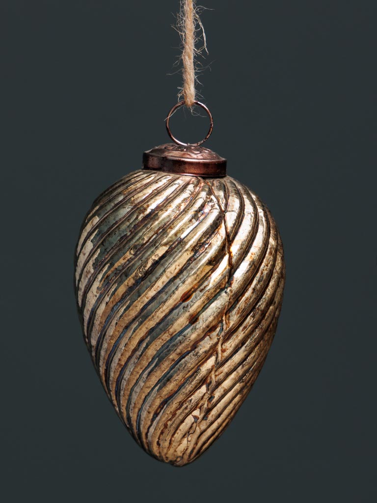 S/2 golden Xmas ball Spiral - 3