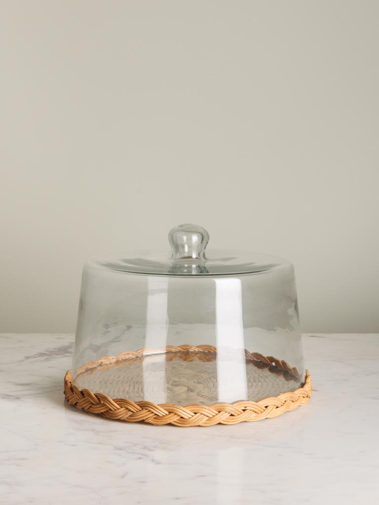 Round tray with glass cover Country - 1