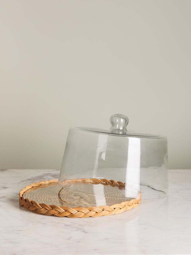 Round tray with glass cover Country - 3