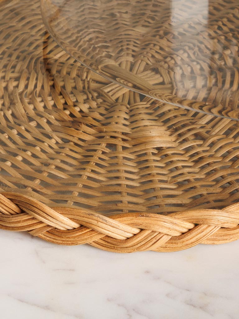 Round tray with glass cover Country - 4