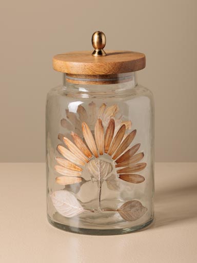 Airtight jar with real petals Aster