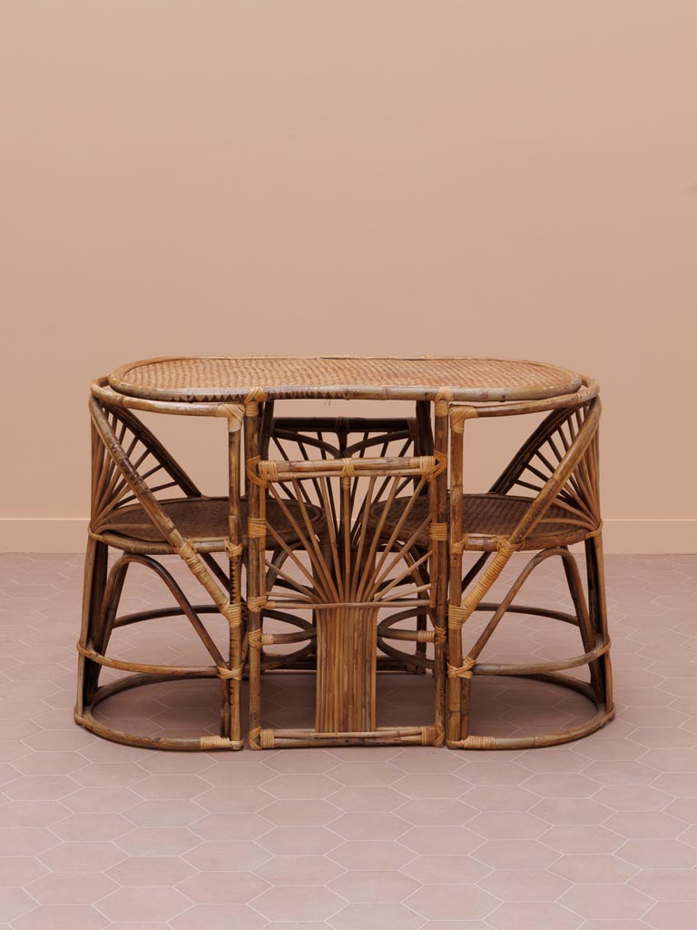 S/3 table ovale & 2 chaises Trinidad - 1