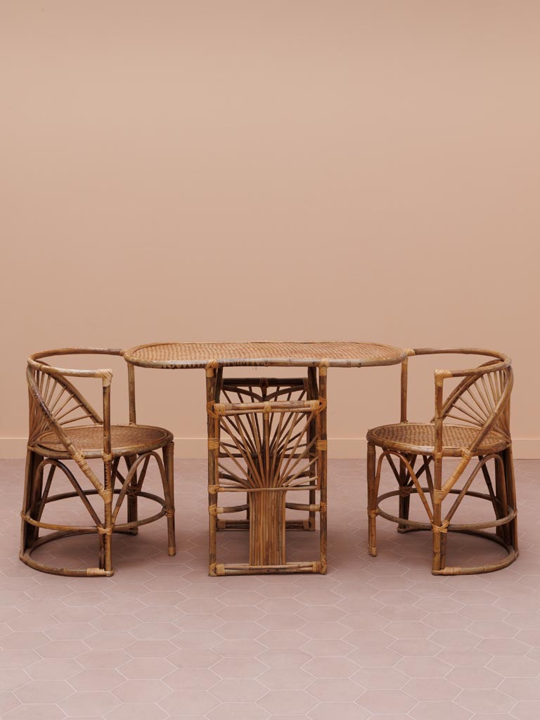 S/3 table ovale & 2 chaises Trinidad - 6