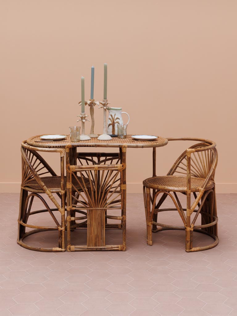 S/3 table ovale & 2 chaises Trinidad - 11